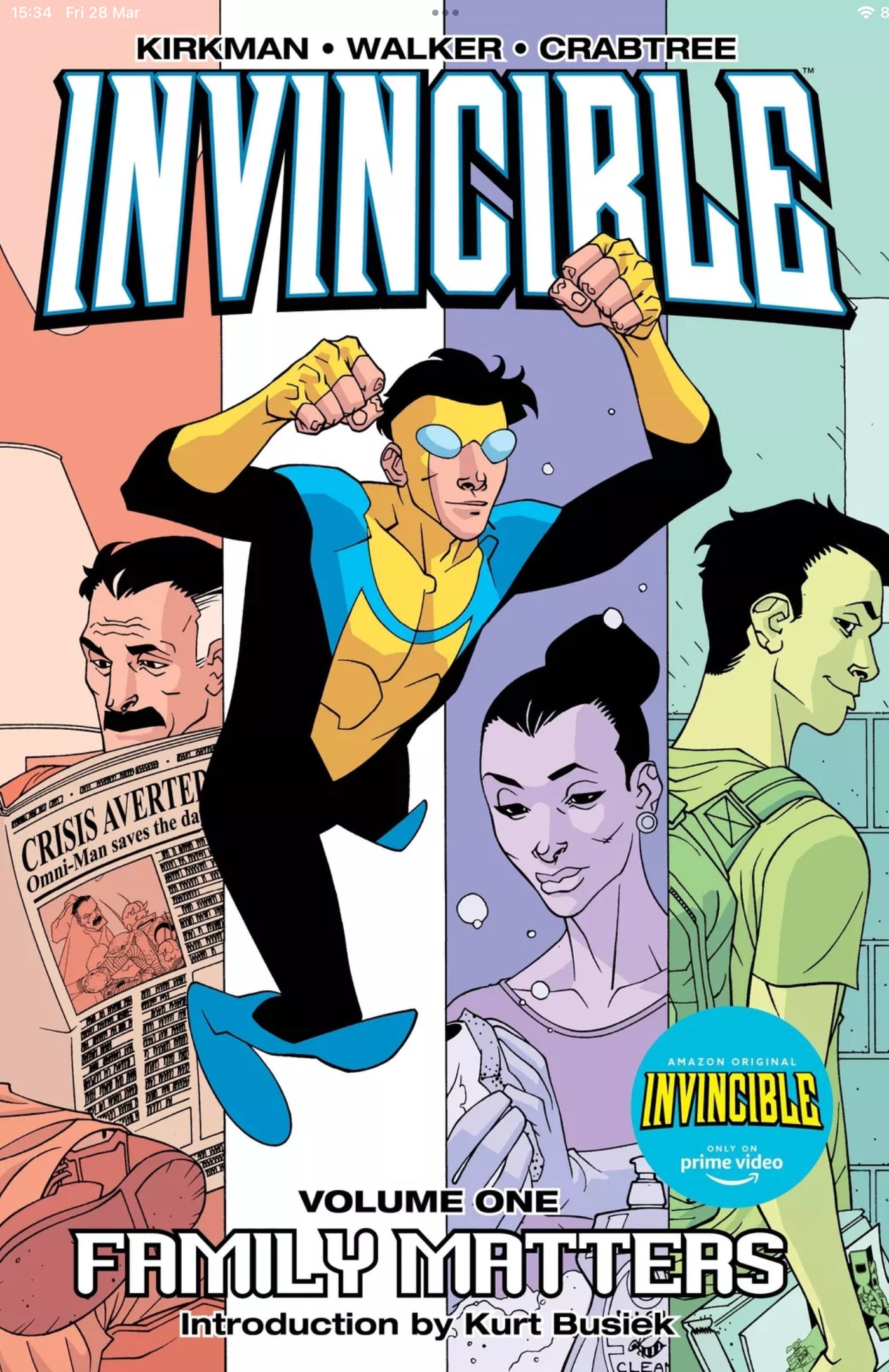 Image Comics, Invincible Volume 1: Family Matters TPB, Robert Kirkman, Cory Walker, Bill Crabtree.