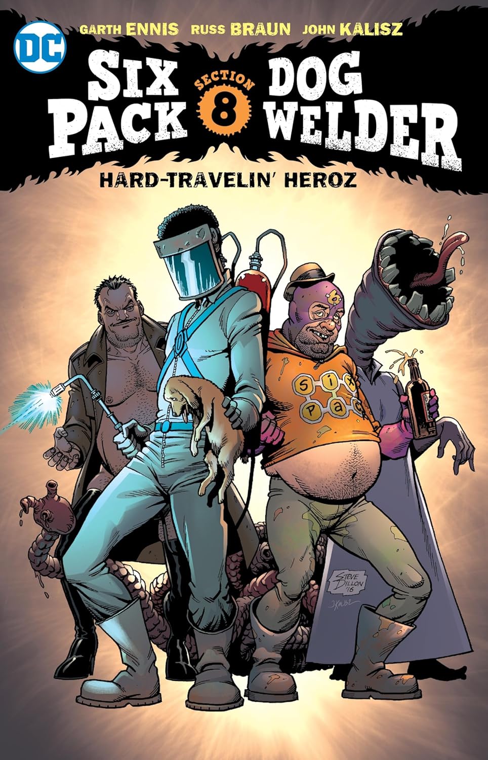 DC Comics, Sixpack & Dogwelder: Hard Travelin' Heroz TPB, Garth Ennis, Russ Braun.